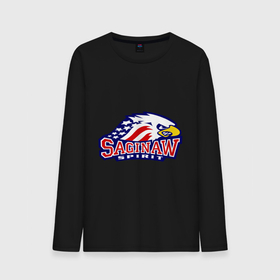 Мужской лонгслив хлопок с принтом HC Saginaw Spirit , 100% хлопок |  | club | hockey | saginaw | spirit | клуб | хоккей