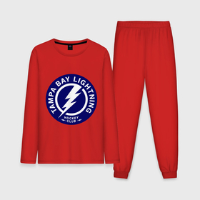 Мужская пижама с лонгсливом хлопок с принтом HC Tampa Bay Lightning ,  |  | Тематика изображения на принте: bay | club | hockey | lightning | tampa | клуб | хоккей