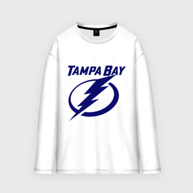 Мужской лонгслив oversize хлопок с принтом HC Tampa Bay ,  |  | bay | club | hockey | tampa | клуб | хоккей