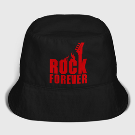 Мужская панама хлопок с принтом Rock Forever Рок Навсегда в городе Новоалтайск,  |  | Тематика изображения на принте: гитара