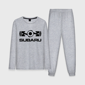 Мужская пижама с лонгсливом хлопок с принтом Subaru в Санкт-Петербурге,  |  | Тематика изображения на принте: logo | sti | subaru | авто | лого | субарик | субару