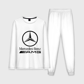 Мужская пижама с лонгсливом хлопок с принтом AMG в Тюмени,  |  | amg | benz | logo | mercedes | авто | амг | лого | мерс | мерседес бенс