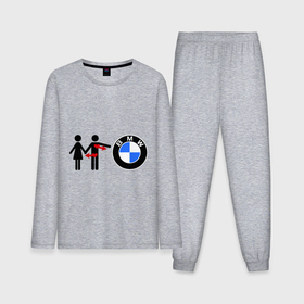 Мужская пижама с лонгсливом хлопок с принтом I love BMW в городе Новоалтайск,  |  | bmw | logo | love | авто | бмв | бэха | лого | любовь | пара