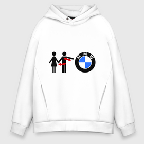 Мужское худи Oversize хлопок с принтом I love BMW в Екатеринбурге, френч-терри — 70% хлопок, 30% полиэстер. Мягкий теплый начес внутри —100% хлопок | боковые карманы, эластичные манжеты и нижняя кромка, капюшон на магнитной кнопке | bmw | logo | love | авто | бмв | бэха | лого | любовь | пара