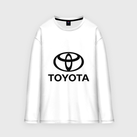 Мужской лонгслив oversize хлопок с принтом Toyota Logo в городе Новоалтайск,  |  | logo | toyota | логотип | тойота