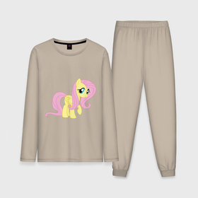 Мужская пижама с лонгсливом хлопок с принтом Пони пегас Флаттершай в Белгороде,  |  | my little pony | пегас | пони | флаттершай