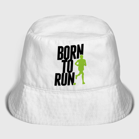 Мужская панама хлопок с принтом Рожден для бега в Курске,  |  | Тематика изображения на принте: born to run | run | бегать | рожден | рожден бежать