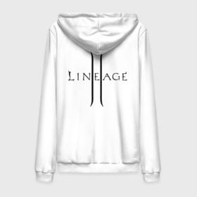 Мужская толстовка на молнии хлопок с принтом Lineage logo ,  |  | lineage | logo | игра | логотип