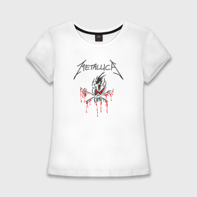 Женская футболка хлопок Slim с принтом Metallica   Scary Guy в Санкт-Петербурге,  |  | металлика