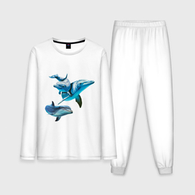 Мужская пижама с лонгсливом хлопок с принтом Дельфины в Петрозаводске,  |  | die antwoord