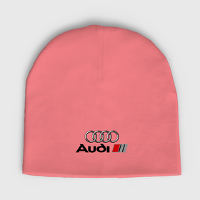 Мужская шапка демисезонная с принтом Audi ,  |  | Тематика изображения на принте: audi | авто | ауди | логотип