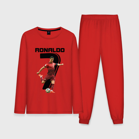 Мужская пижама с лонгсливом хлопок с принтом Ronaldo в Белгороде,  |  | роналдо