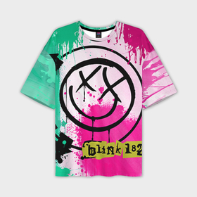 Мужская футболка oversize 3D с принтом Blink 182 в Кировске,  |  | rock | блинк | рок