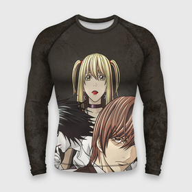 Мужской рашгард 3D с принтом Тетрадь смерти в городе Новоалтайск,  |  | anime | death note