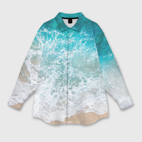 Мужская рубашка oversize 3D с принтом Берег в Кировске,  |  | Тематика изображения на принте: берег | вода | волны | море | пляж | прилив