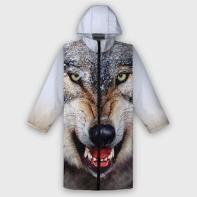 Мужской дождевик 3D с принтом Волк ,  |  | Тематика изображения на принте: волк | животные | злой волк | зубы | оскал