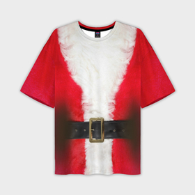 Мужская футболка OVERSIZE 3D с принтом Дед мороз костюм в Тюмени,  |  | Тематика изображения на принте: 2016 | год | дед | дедушка | клаус | костюм | мороз | новый | санта