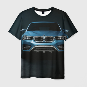 Мужская футболка 3D с принтом BMW X4 Concept в Тюмени, 100% полиэфир | прямой крой, круглый вырез горловины, длина до линии бедер | авто | бмв