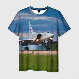 Мужская футболка 3D с принтом Самолёт в Екатеринбурге, 100% полиэфир | прямой крой, круглый вырез горловины, длина до линии бедер | авиатор | авиация | армия | бомбардировщик | ввс | вежливые люди | войска | дальняя авиация | небо | пилоту | россия | самолеты | ту