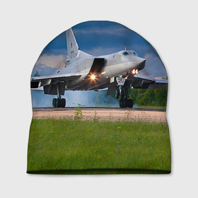 Шапка 3D с принтом Самолёт в Новосибирске, 100% полиэстер | универсальный размер, печать по всей поверхности изделия | авиатор | авиация | армия | бомбардировщик | ввс | вежливые люди | войска | дальняя авиация | небо | пилоту | россия | самолеты | ту