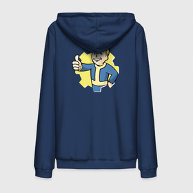 Мужская толстовка на молнии хлопок с принтом Vault Boy в городе Новоалтайск,  |  | boy | fallout | pip | vault | vault boyубежище | фаллаут