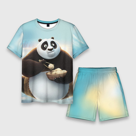 Мужской костюм с шортами 3D с принтом Кунг фу панда в Курске,  |  | панда