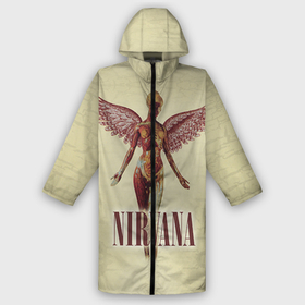 Мужской дождевик 3D с принтом Nirvana в Новосибирске,  |  | Тематика изображения на принте: cobain | curt | nirvana | rock | группа | кобейн | курт | нирвана | рок