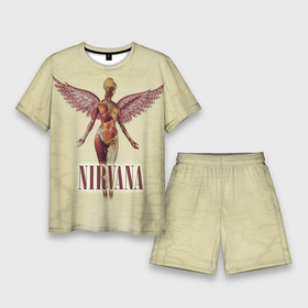 Мужской костюм с шортами 3D с принтом Nirvana в Курске,  |  | cobain | curt | nirvana | rock | группа | кобейн | курт | нирвана | рок