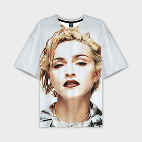 Мужская футболка oversize 3D с принтом Мадонна 3 в Санкт-Петербурге,  |  | Тематика изображения на принте: madonna | мадонна | музыка