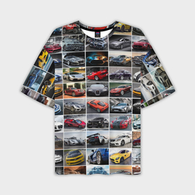 Мужская футболка oversize 3D с принтом Крутые тачки в Новосибирске,  |  | дорогие машины | крутые тачки | лучшие авто | спортивные автомобили | спорткары