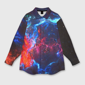 Мужская рубашка oversize 3D с принтом Космос ,  |  | галактика | звезды | космос | туманность
