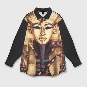Мужская рубашка oversize 3D с принтом Фараон Хатшепсут ,  |  | египет | женщина | золото | маска | фараон египта | хатшепсут
