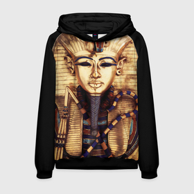 Мужская толстовка 3D с принтом Фараон Хатшепсут , 100% полиэстер | двухслойный капюшон со шнурком для регулировки, мягкие манжеты на рукавах и по низу толстовки, спереди карман-кенгуру с мягким внутренним слоем. | Тематика изображения на принте: египет | женщина | золото | маска | фараон египта | хатшепсут