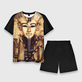 Мужской костюм с шортами 3D с принтом Фараон Хатшепсут ,  |  | Тематика изображения на принте: египет | женщина | золото | маска | фараон египта | хатшепсут