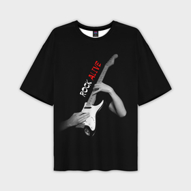 Мужская футболка oversize 3D с принтом Рок жив rock alive в Ухте,  |  | rock | рок | рок жив | русский рок