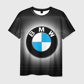 Мужская футболка 3D с принтом BMW в Кировске, 100% полиэфир | прямой крой, круглый вырез горловины, длина до линии бедер | bmw | бмв | лого | логотип