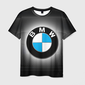 Мужская футболка 3D с принтом BMW в городе Новоалтайск, 100% полиэфир | прямой крой, круглый вырез горловины, длина до линии бедер | bmw | бмв | лого | логотип