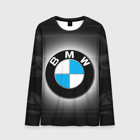 Мужской лонгслив 3D с принтом BMW в городе Новоалтайск, 100% полиэстер | длинные рукава, круглый вырез горловины, полуприлегающий силуэт | bmw | бмв | лого | логотип
