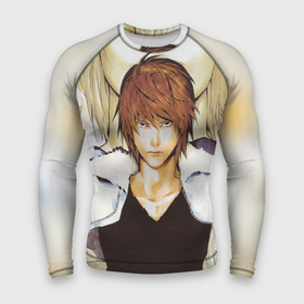 Мужской рашгард 3D с принтом Тетрадь смерти в городе Новоалтайск,  |  | anime | death note | kira | дэсу но:то | кира