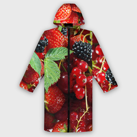 Мужской дождевик 3D с принтом Любимые ягоды в Екатеринбурге,  |  | вкусно | голубика | дача | деревня | ежевика | зелень | клубника | малина | огород | полезно | сад | смородина | сок | фрукты | черника | шиповник | ягоды