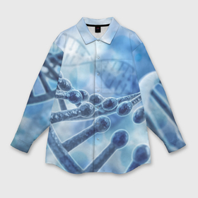 Мужская рубашка oversize 3D с принтом Молекула ДНК в Тюмени,  |  | dna | биохимия | внешность | ген | генетика | днк | молекула | наследственность | спираль | способности | структура | характер | черты