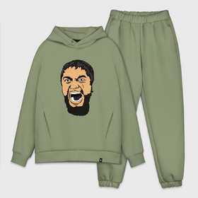 Мужской костюм oversize хлопок с принтом Леонид   this is Sparta meme в городе Новоалтайск,  |  | Тематика изображения на принте: 