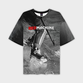 Мужская футболка oversize 3D с принтом Red maсhine в Кировске,  |  | red machine | красная машина | сборная россии | хоккей