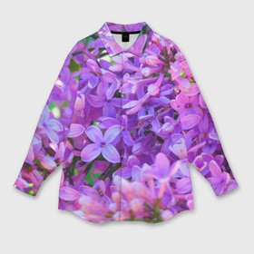 Мужская рубашка oversize 3D с принтом Сирень в Петрозаводске,  |  | Тематика изображения на принте: весна | красота | сирень | цветы