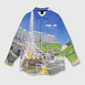 Мужская рубашка oversize 3D с принтом Петергоф ,  |  | russia | saint petersburg | интеллигенция | культурная столица | мосты | нева | петергоф | питер | россия | санкт петербург | фантаны | финский залив | хипстер
