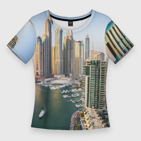 Женская футболка 3D Slim с принтом Dubai в Санкт-Петербурге,  |  | Тематика изображения на принте: dubai | абу даби | арабские эмираты | ближний восток | богатство | бурдж халифа | дубай | изобилие | каникулы | мегаполис | нефть | оаэ | отпуск | персидский залив | роскошь | технологии | туризм | шейхи
