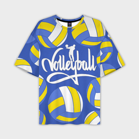 Мужская футболка oversize 3D с принтом Волейбольные мячи в Белгороде,  |  | volleyball | волейбол