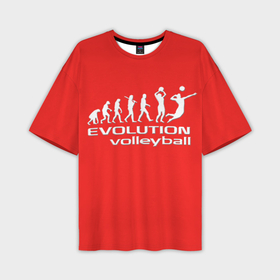 Мужская футболка oversize 3D с принтом Эволюция волейболиста в Тюмени,  |  | evolution | volleyball | волейбол