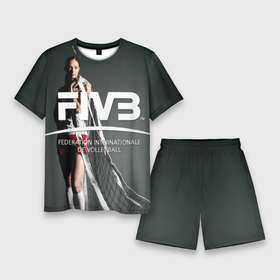 Мужской костюм с шортами 3D с принтом Волейбол   Екатерина Гамова FIVB ,  |  | fiv3 | volleyball | волейбол