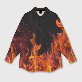 Мужская рубашка oversize 3D Огонь с искрами: в Ухте, | |